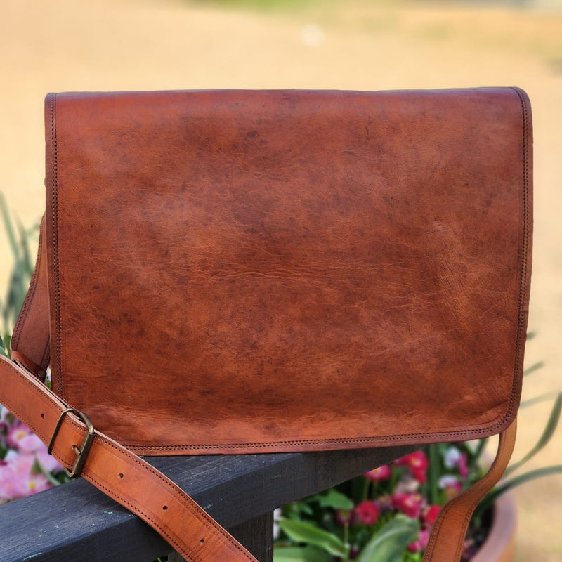 The Post 16 inch handmade Leather Messenger Bag
