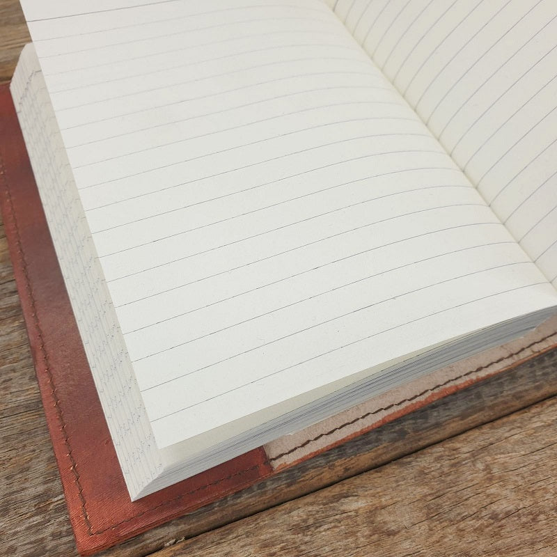 The Saddler MS Handmade Lined Leather Travel Journal - The Leather Trading Co.