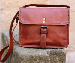 Alexis 7" Leather Cross Body Bag