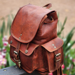 Paddington 11 Inch Handamde Goat Leather Classic Rucksack Backpack