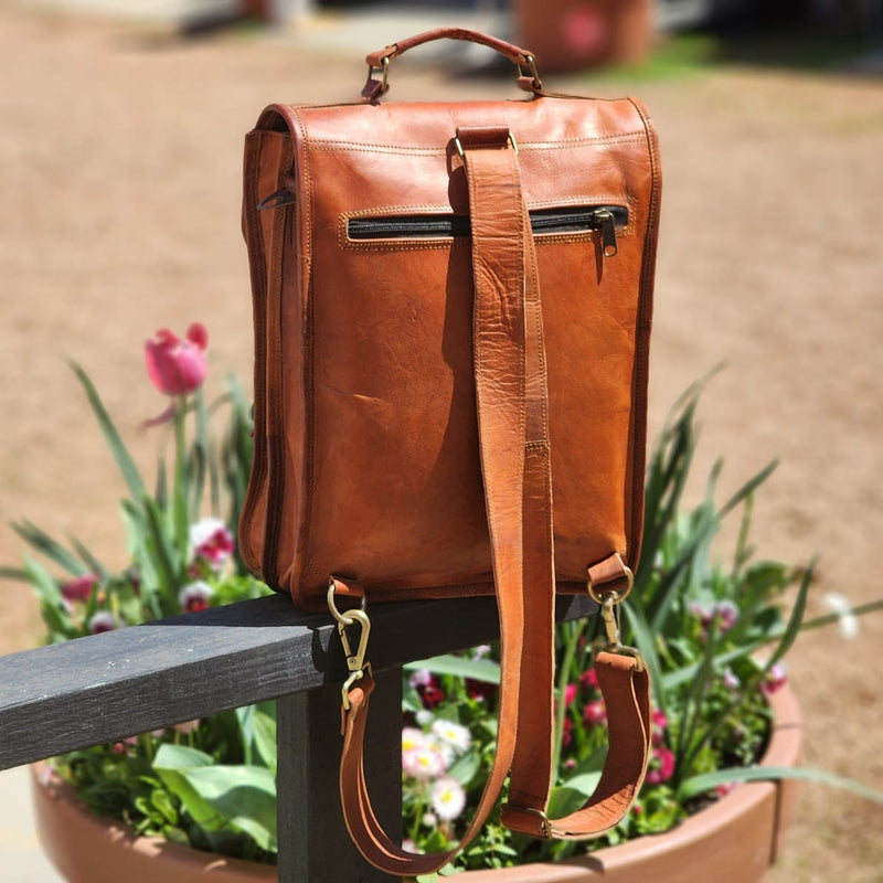best goat leather backpack Double Bay 14-Inch Goat Leather Backpack & Satchel