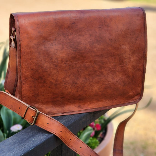 The Post 16 inch handmade Leather Messenger Bag