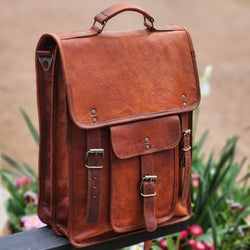 "Double Bay" 16 Inch  Full Grain Goat Leather Backpack
