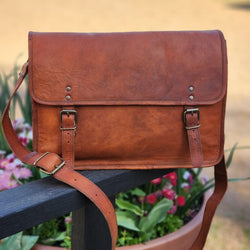 Vagabond 16" Goat Hide Indiana Jones Satchel Work Travel Bag