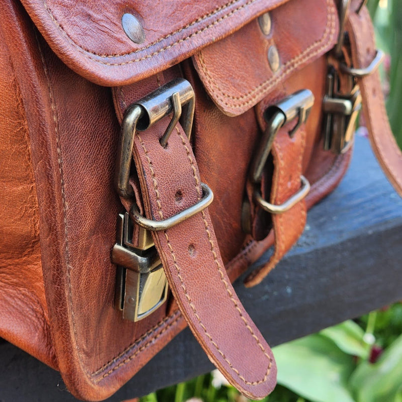 The Trunk 9 Inch Goat Leather Shoulder Travel Transit Bag & Backpack