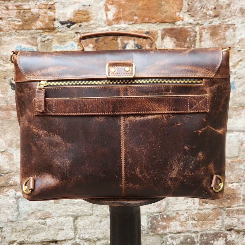 DARLINGHURST 2 POCKET LAPTOP BAG-BUFFALO-BROWN