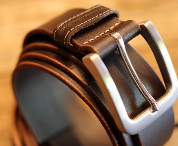 BROWN - 40MM - BELT - STAINLESS STEEL