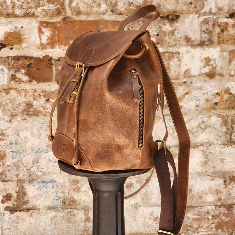 POTTS POINT 12-INCH BUFFALO LEATHER BACKPACK