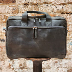 PYRMONT 16-BUFF-ZIP-LAPTOP BAG-BLACK