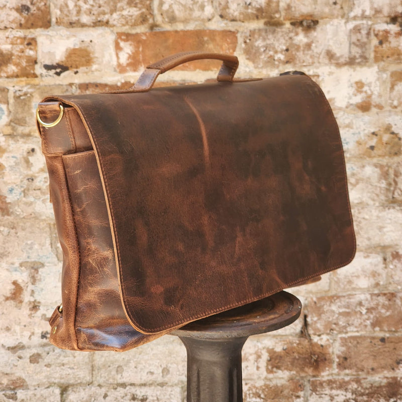 STANMORE 16 INCH-BUFFALO-LAPTOP BAG -BROWN