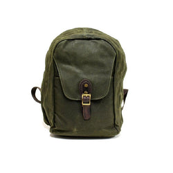 Secure 18″ Green Weather Proof Waxed Canvas Backpack - The Leather Trading Co.