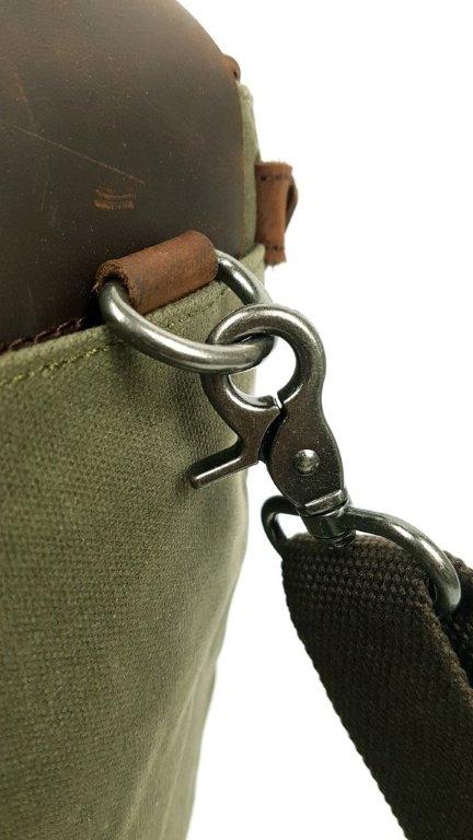 Instigator - 14" Canvas Satchel with Leather Cover (16960) Out of Stock - The Leather Trading Co.