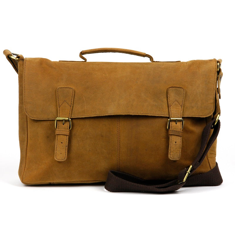 Claude 16" Buffalo Leather Messenger Bag - The Leather Trading Co.