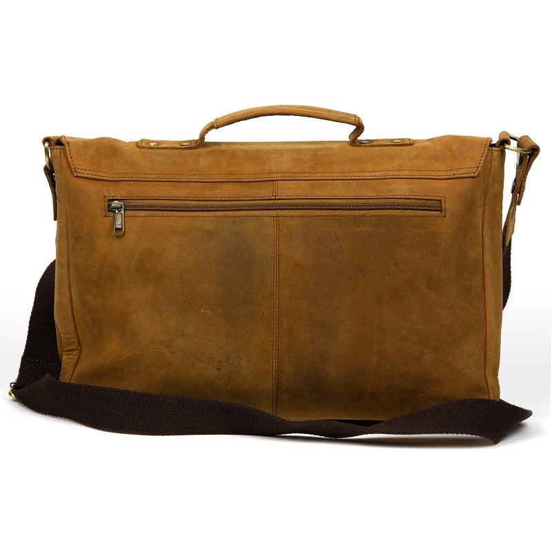 Claude 16" Buffalo Leather Messenger Bag - The Leather Trading Co.