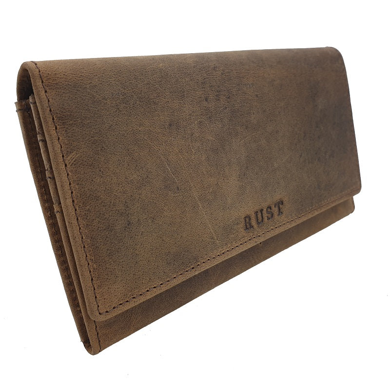 Armada – Buffalo Women’s Long Wallet with Button - The Leather Trading Co.