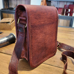 Transit  7 Inch Full Grain Oiled Goat Hide Postal Day Bag