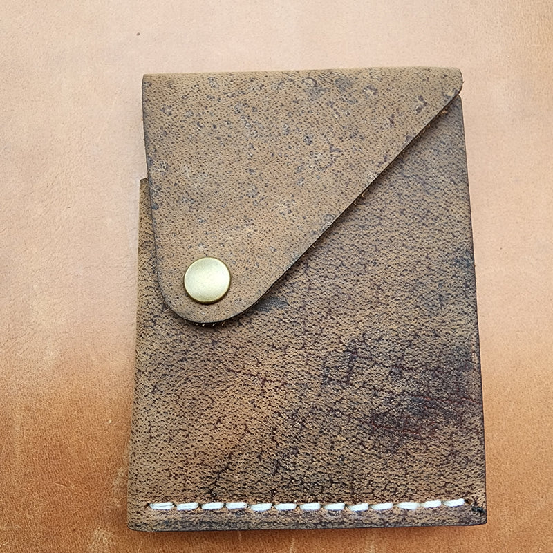 The Commander XX 3 Pocket Curve - Handmade Leather Minimalist Slide Card & Cash Wallet