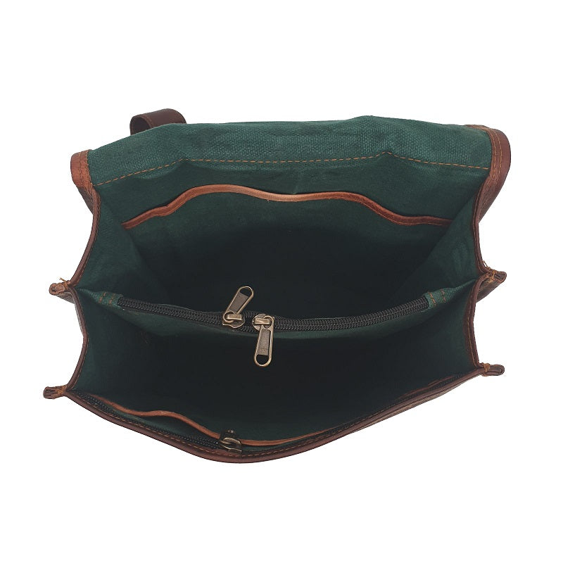 Hybrid 16″ Full Grain Leather Backpack - The Leather Trading Co.