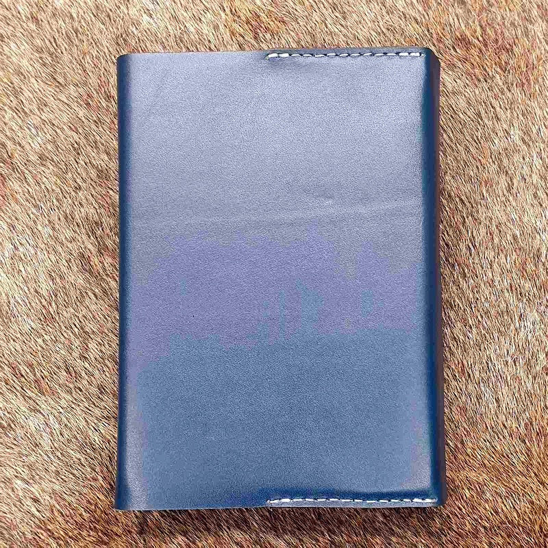 The Ark Handmade Navy Blue Refillable Leather Travel Journal - The Leather Trading Co.