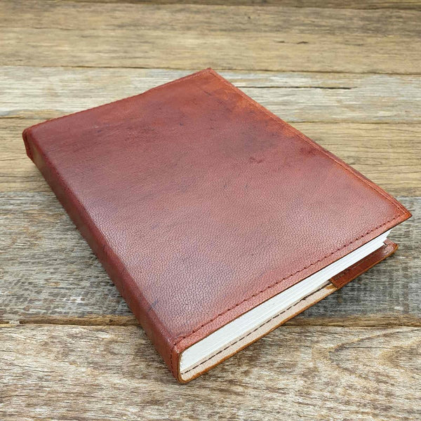 The Saddler A5 Handmade Lined Leather Journal - The Leather Trading Co.