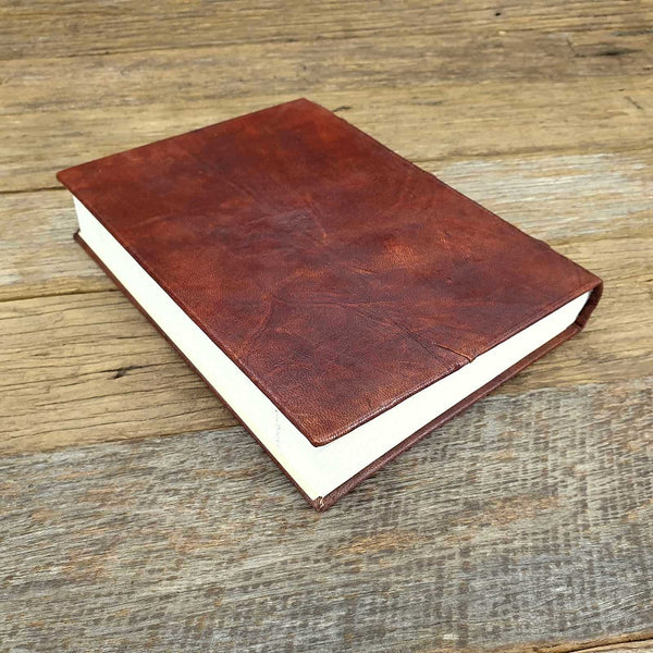Florentino A5 Handemade Hard Cover Full Grain Leather Lined Notebook Journal - The Leather Trading Co.
