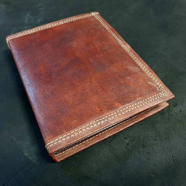 Ares Large Handmade Refillable Lined Leather Travel Journal - The Leather Trading Co.