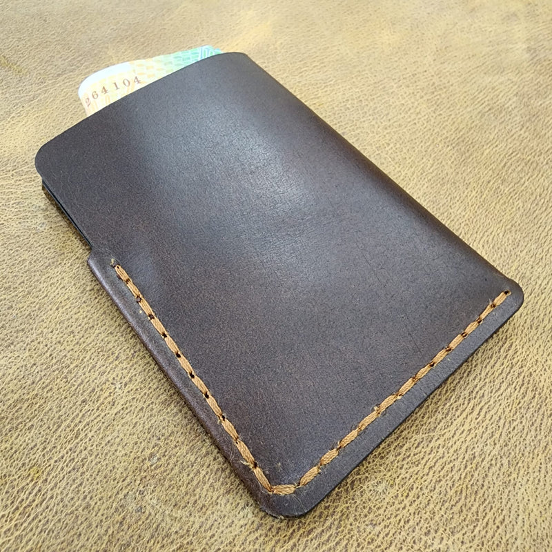 'Maximus' Australian Made Full Grain Rusty Buffalo Portrait Leather Card Holder Wallet