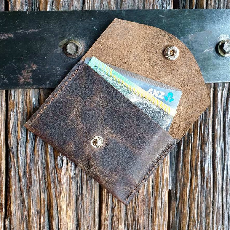 Charlie - Handmade Buffalo Leather Card & Cash Holder - The Leather Trading Co.