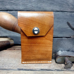 Cadet. S Handmade Minimalist Tan Brown Full Grain Leather Card & Cash Wallet