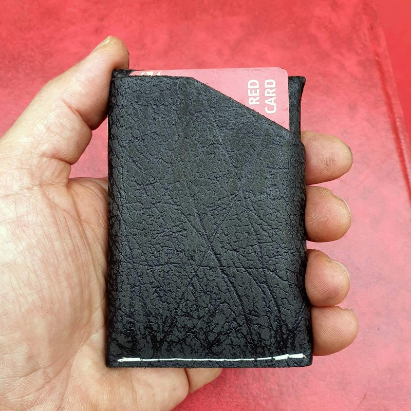 The Commander  X -  Handmade Minimalist Slide Leather Card & Cash Wallet