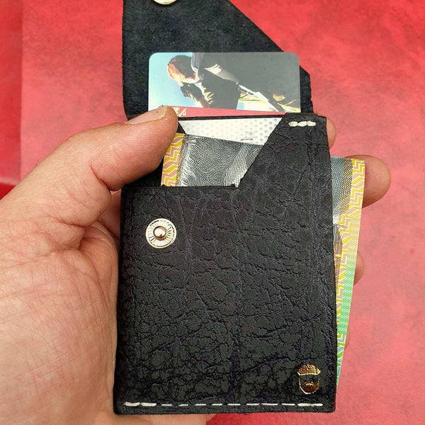 The Commander  X -  Handmade Minimalist Slide Leather Card & Cash Wallet