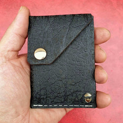 The Commander  X -  Handmade Minimalist Slide Leather Card & Cash Wallet