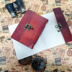 Saddlery Handmade Leather Lock Journal - The Leather Trading Co.