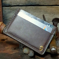 'Titan' Australian Made Full Grain Oil Pull-Up Buffalo Classic Leather Card Holder Wallet