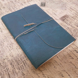 Aqua Crush Leather Journal - The Leather Trading Co.