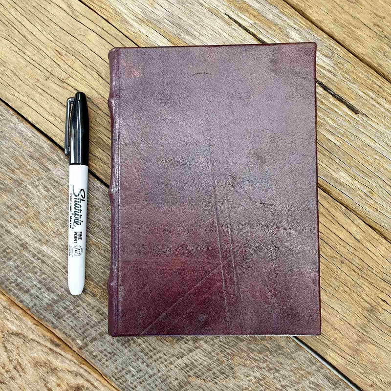 Florentino Medium Handemade Hard Cover Full Grain Leather Lined Notebook Journal - The Leather Trading Co.