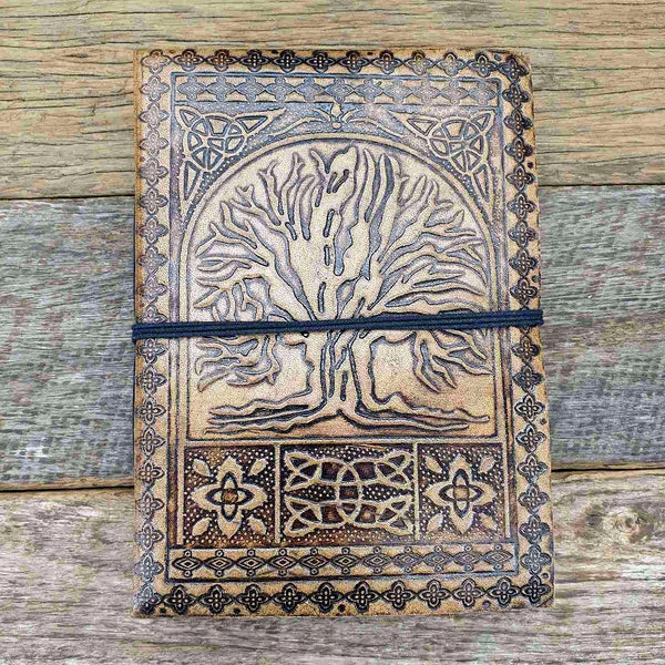 Albero Medium Celtic Tree of Life Journal - The Leather Trading Co.