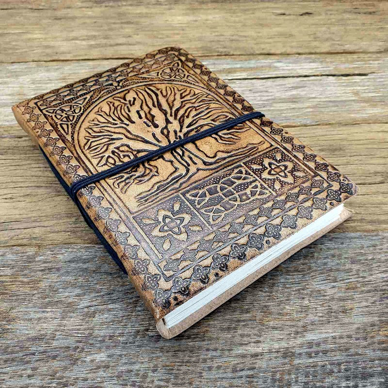 Albero Medium Celtic Tree of Life Journal - The Leather Trading Co.