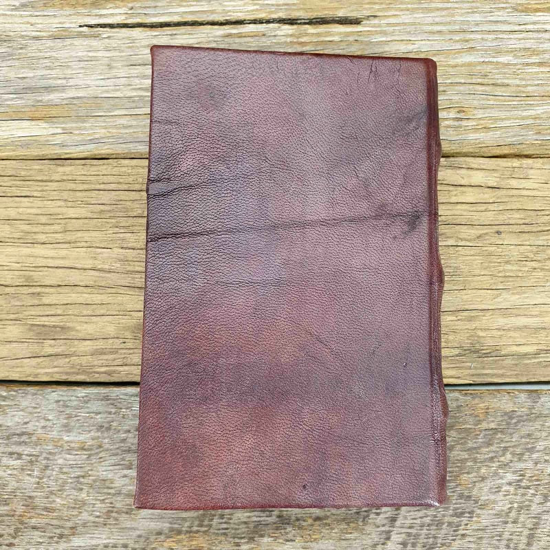 Florentino Small Handemade Hard Cover Full Grain Leather Lined Notebook Journal - The Leather Trading Co.
