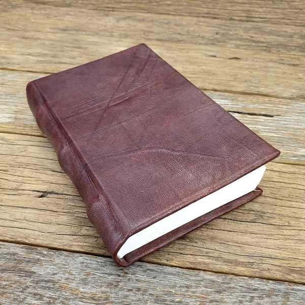 Florentino Small Handemade Hard Cover Full Grain Leather Lined Notebook Journal - The Leather Trading Co.