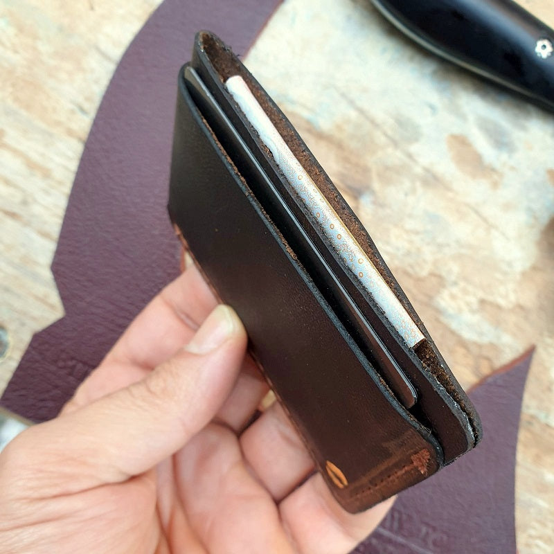 Australian Made 'Ratchet' Full Grain Leather Card Holder Wallet