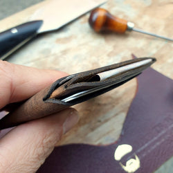 Australian Made 'Ratchet' Full Grain Rusty Buffalo Leather Card Holder Wallet