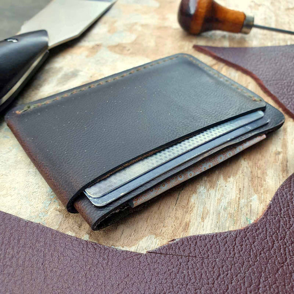 Australian Made 'Ratchet' Full Grain Leather Card Holder Wallet