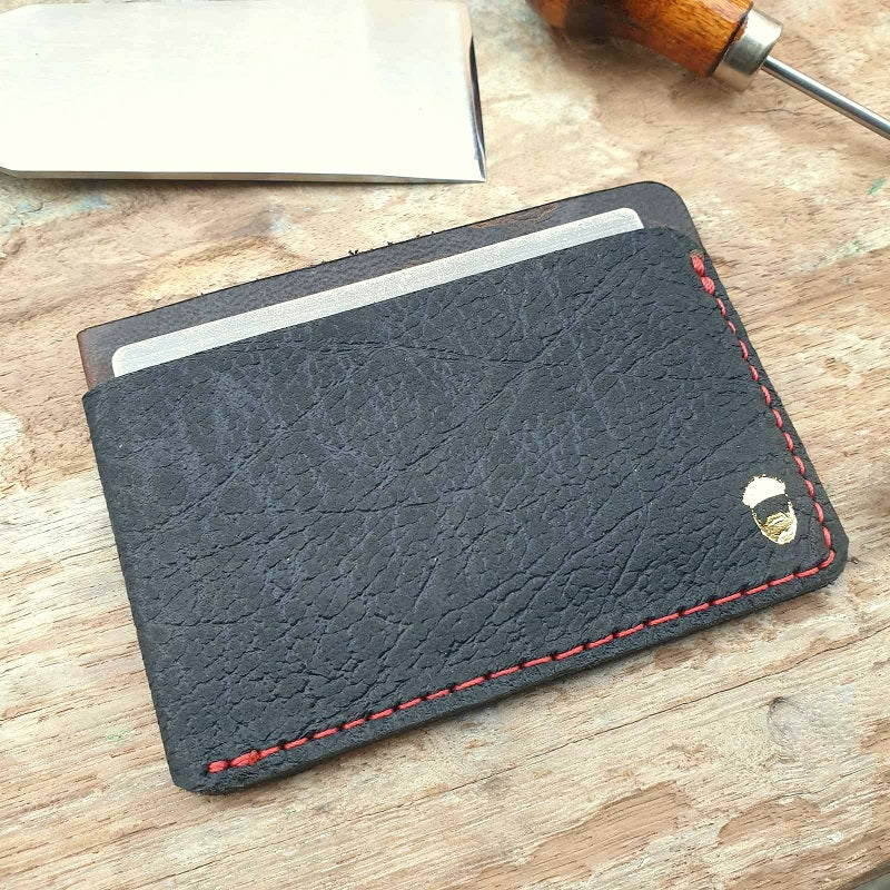 Australian Made 'Ratchet' Kangaroo & Buffalo Leather Card Holder Wallet