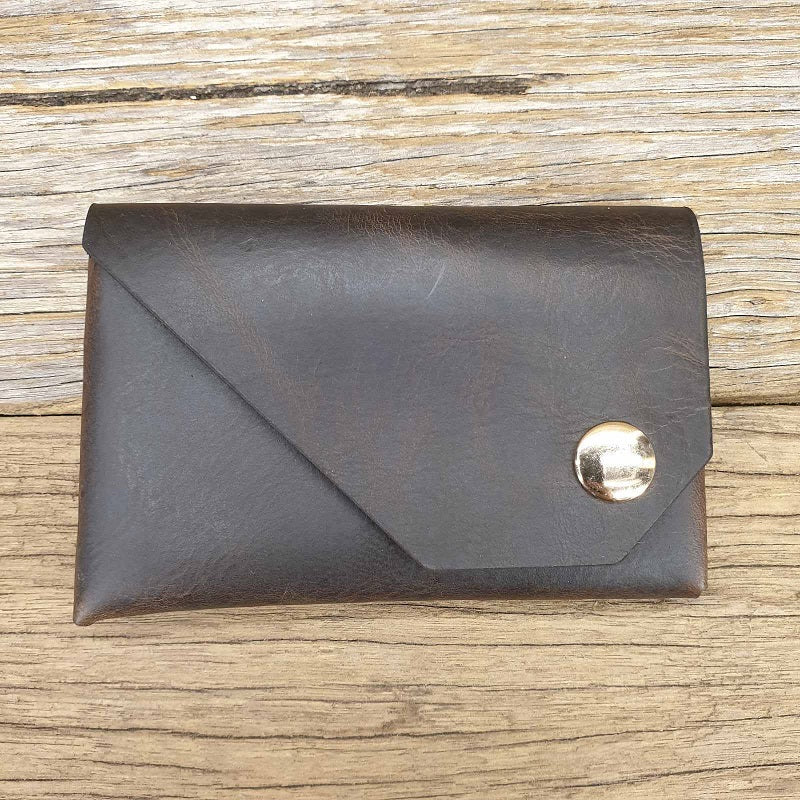 Spartan - Handmade minimalist leather card, coin & cash origami styled wallet - The Leather Trading Co.