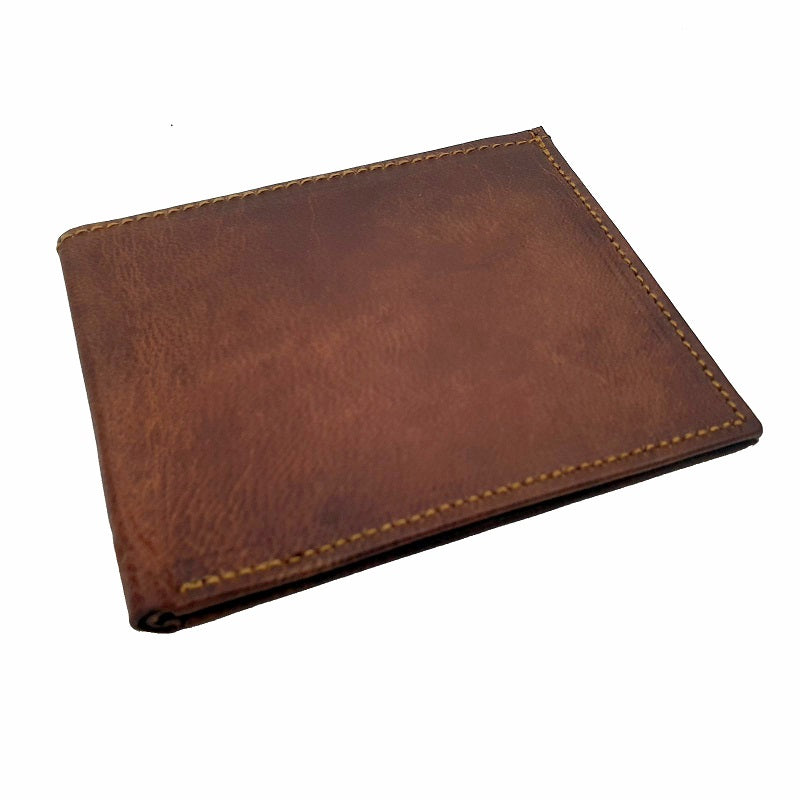 Canyon - Handmade Goat Leather Bifold Landscape Wallet - The Leather Trading Co.