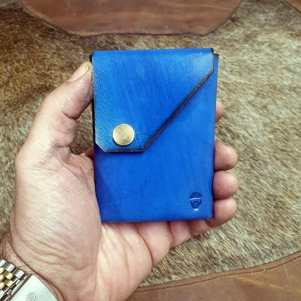 ZEN - Nero - Handmade Minimalist Leather Card, Cash and Coin Wallet - The Leather Trading Co.